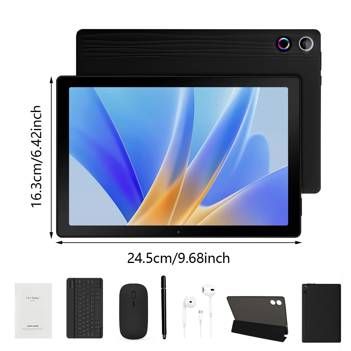 Tethered Oasis 10" Android 15 Tablet Bundle – 20GB RAM, 64GB, WiFi 6, Keyboard, Mouse & Stylus Included