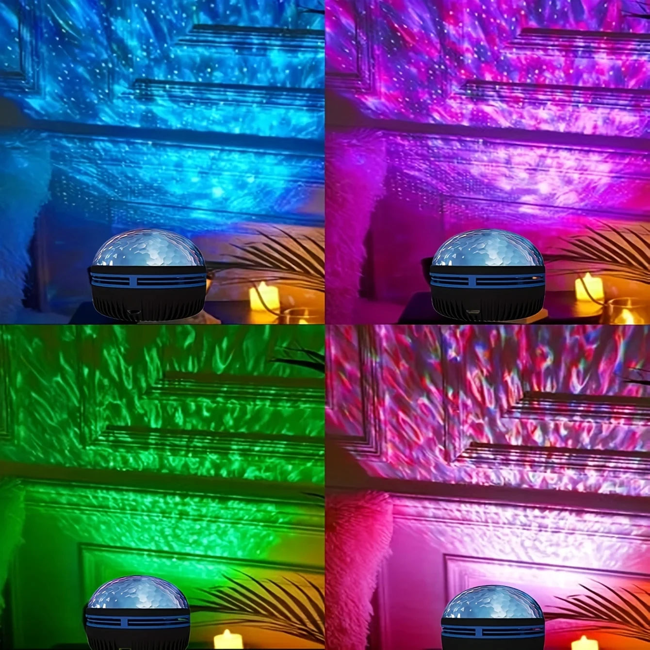 Galaxy Star Projector Night Light – 7 Color Patterns, USB Powered, Room & Bedroom Decor