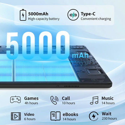 Tethered Oasis 10" Android 15 Tablet Bundle – 20GB RAM, 64GB, WiFi 6, Keyboard, Mouse & Stylus Included
