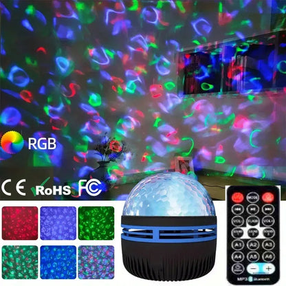Galaxy Star Projector Night Light – 7 Color Patterns, USB Powered, Room & Bedroom Decor