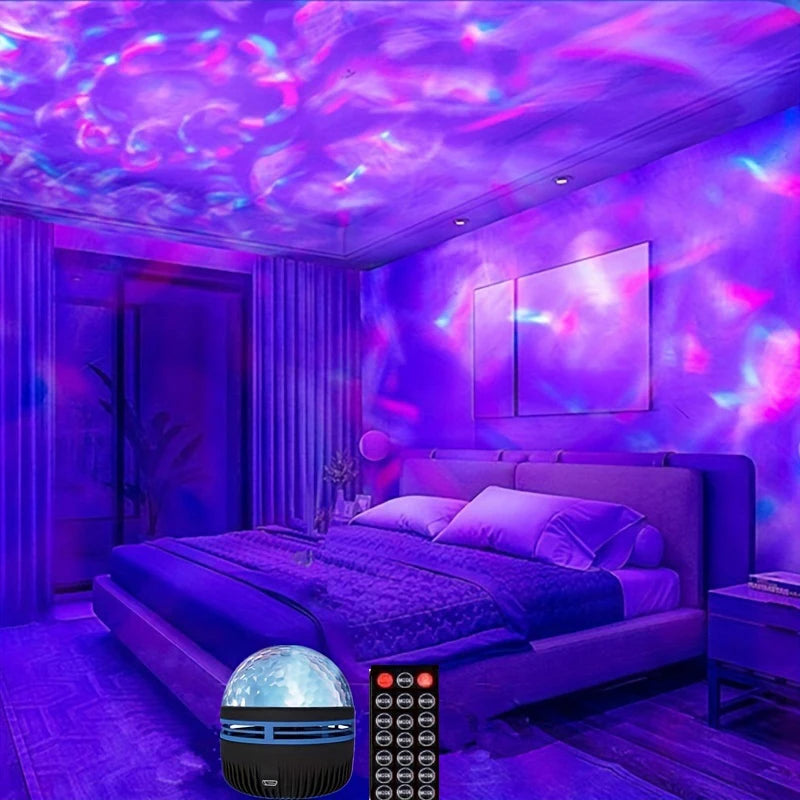 Galaxy Star Projector Night Light – 7 Color Patterns, USB Powered, Room & Bedroom Decor