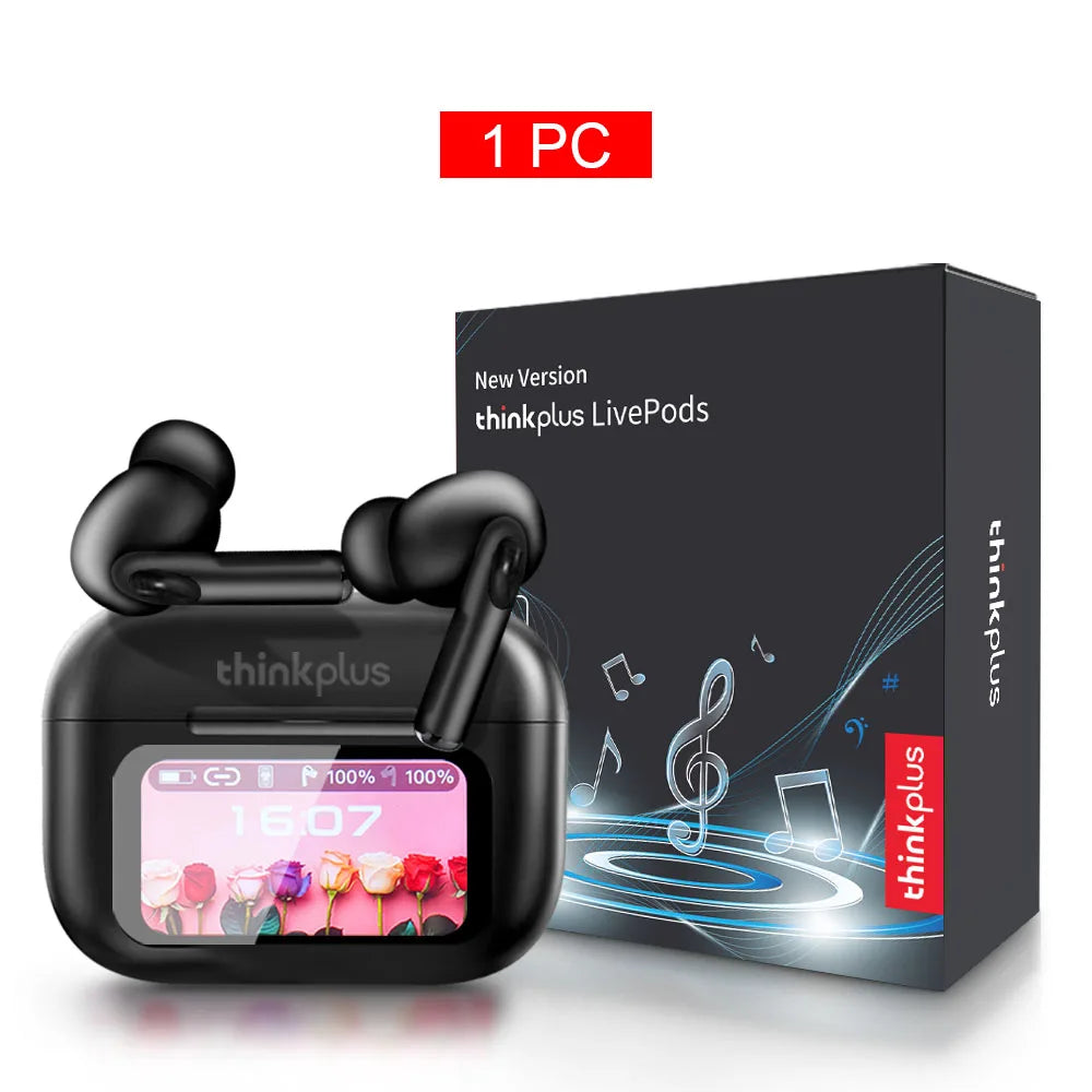 Original Thinkplus TWS Wireless Bluetooth Earphones Noise Canceling Headsets Full Color Touch Screen Headphones Hi-Fi Earbuds