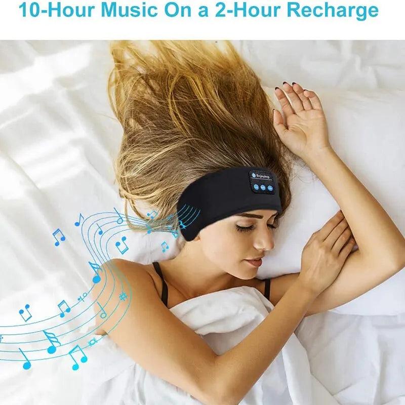 Wireless Bluetooth Sleep Headband – Built-In Speakers, Eye Mask