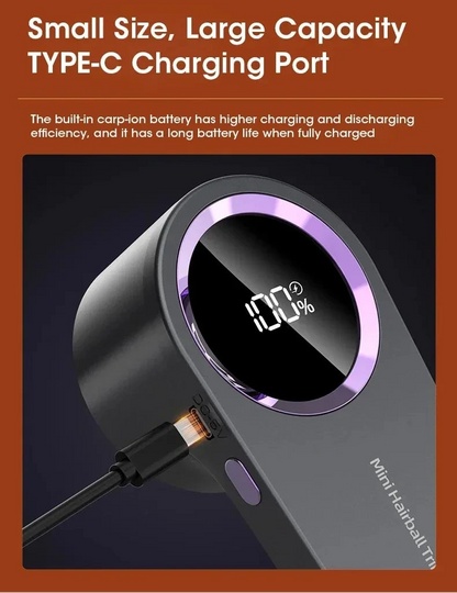 TYPE-C charging port with digital display on a brown background