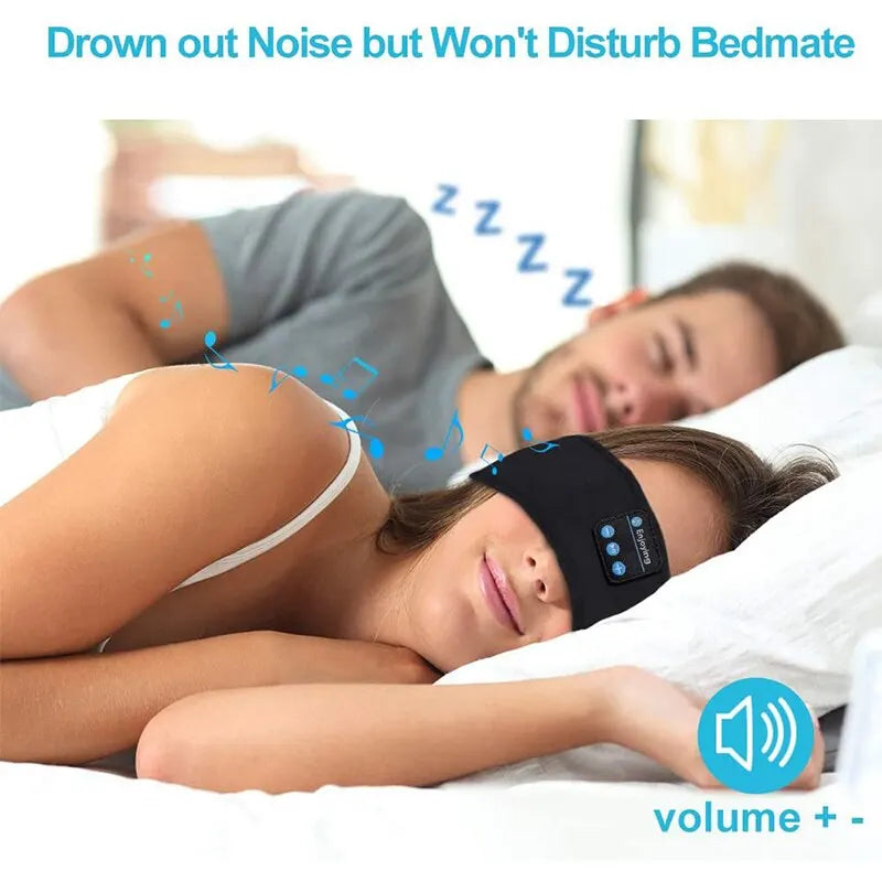 Wireless Bluetooth Sleep Headband – Built-In Speakers, Eye Mask