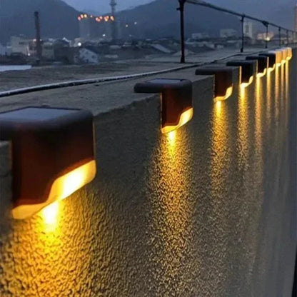 Solar LED Step & Deck Lights — Waterproof Outdoor Stair Lights