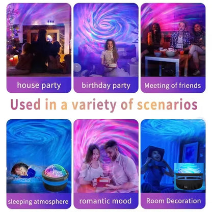 Galaxy Star Projector Night Light – 7 Color Patterns, USB Powered, Room & Bedroom Decor