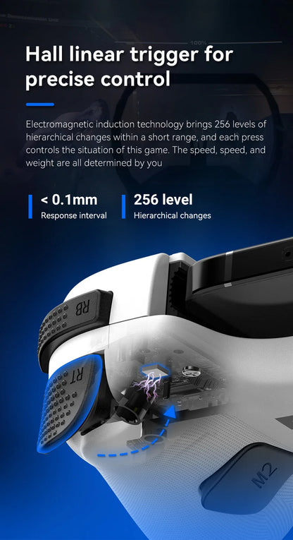 Tethered Oasis Telescopic Wireless Gamepad Controller – Bluetooth 5.2, Hall Effect Joystick, Switch/Android/iOS/PS3/PS4/Xbox