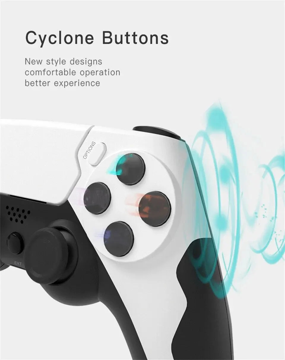 Wireless Gamepad with Six-Axis Gyroscope & Dual Vibration for PS4, PS3 & PC