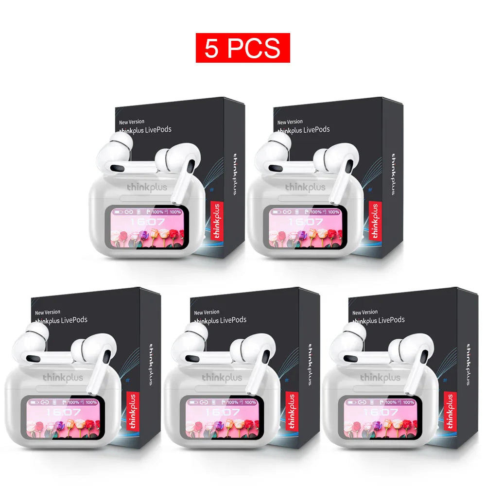 Original Thinkplus TWS Wireless Bluetooth Earphones Noise Canceling Headsets Full Color Touch Screen Headphones Hi-Fi Earbuds