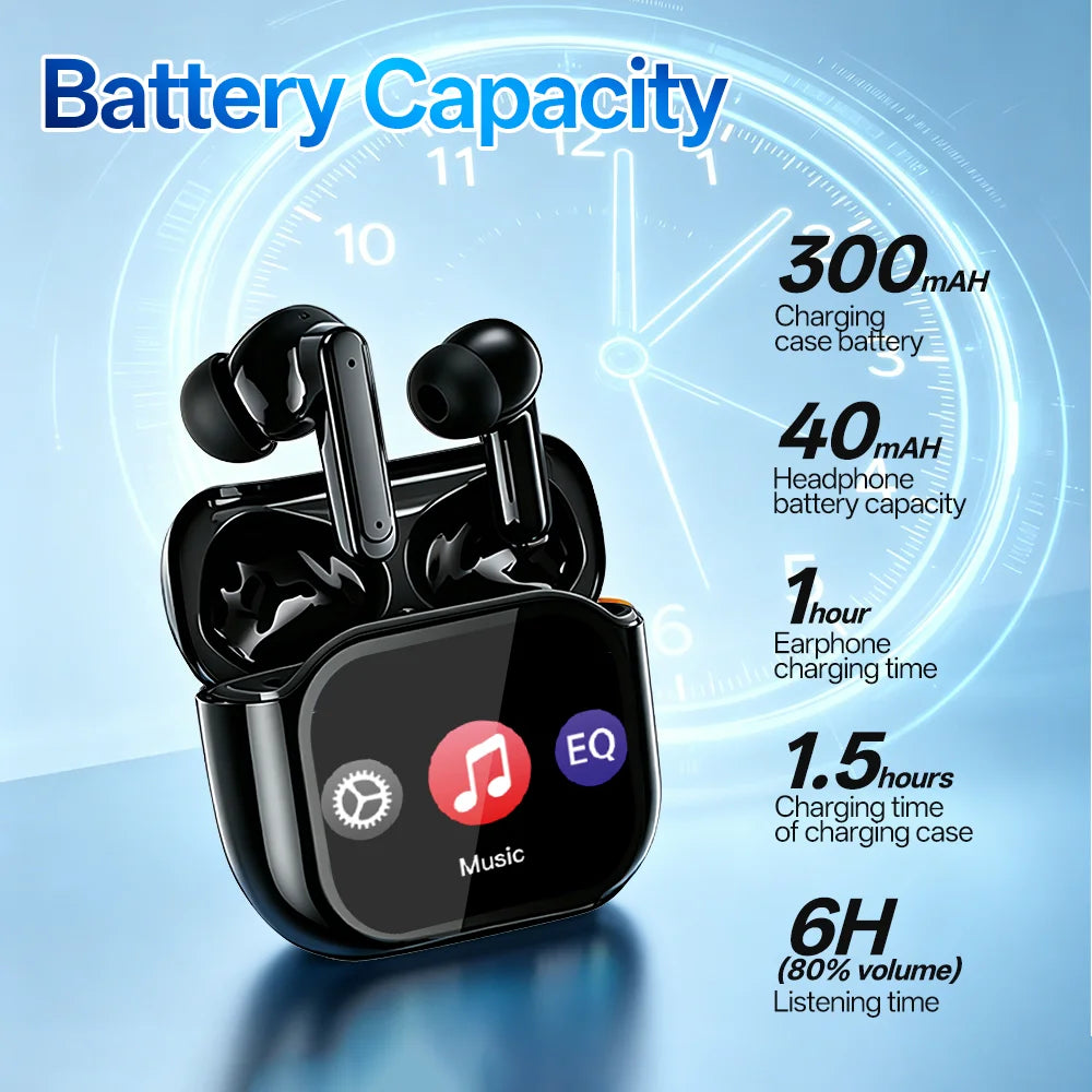 Tethered Oasis AI Translator Earbuds – Instant 165-Language Translation, ANC Noise Cancelling, HiFi Sound & Smart Touch Screen