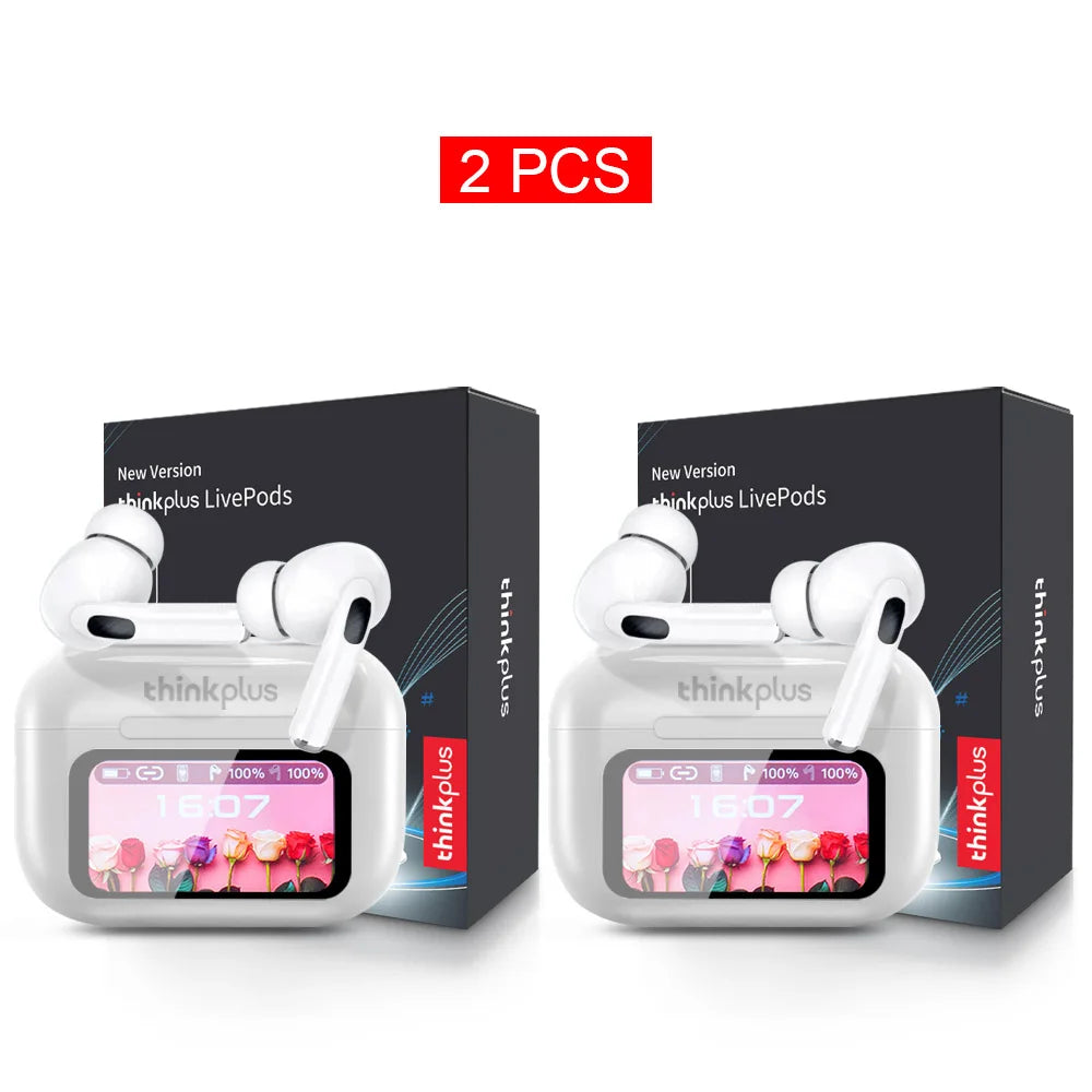 Original Thinkplus TWS Wireless Bluetooth Earphones Noise Canceling Headsets Full Color Touch Screen Headphones Hi-Fi Earbuds