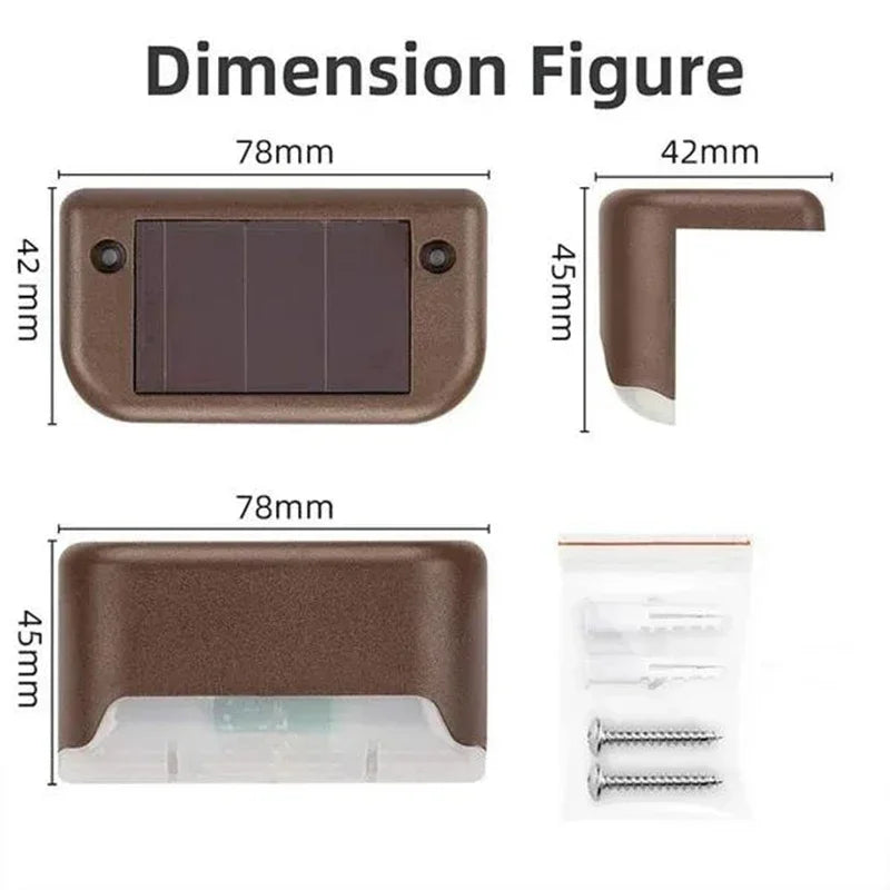 Solar LED Step & Deck Lights — Waterproof Outdoor Stair Lights