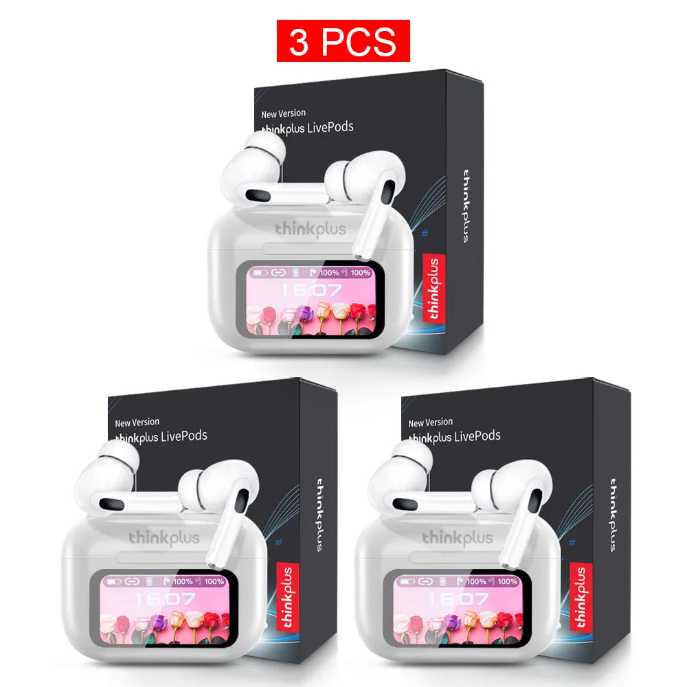 Original Thinkplus TWS Wireless Bluetooth Earphones Noise Canceling Headsets Full Color Touch Screen Headphones Hi-Fi Earbuds
