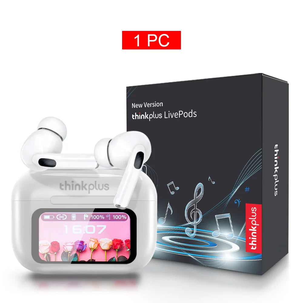 Original Thinkplus TWS Wireless Bluetooth Earphones Noise Canceling Headsets Full Color Touch Screen Headphones Hi-Fi Earbuds