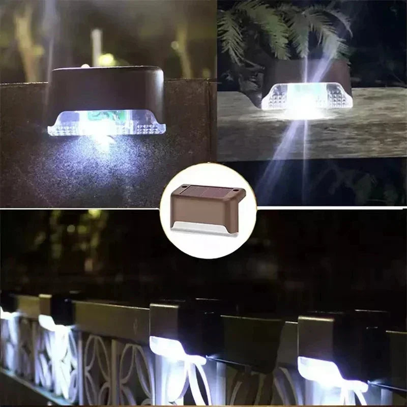 Solar LED Step & Deck Lights — Waterproof Outdoor Stair Lights