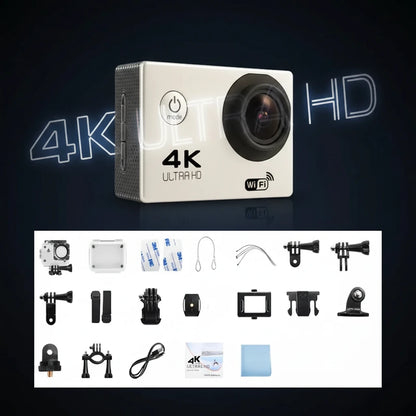 4K Action Camera – Waterproof, WiFi, 170° Wide Angle