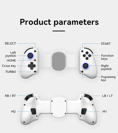 Tethered Oasis Telescopic Wireless Gamepad Controller – Bluetooth 5.2, Hall Effect Joystick, Switch/Android/iOS/PS3/PS4/Xbox