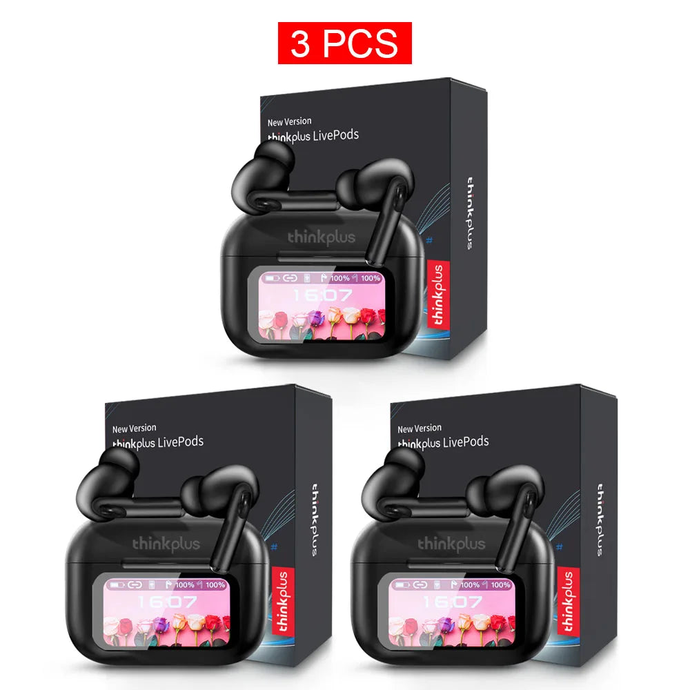 Original Thinkplus TWS Wireless Bluetooth Earphones Noise Canceling Headsets Full Color Touch Screen Headphones Hi-Fi Earbuds