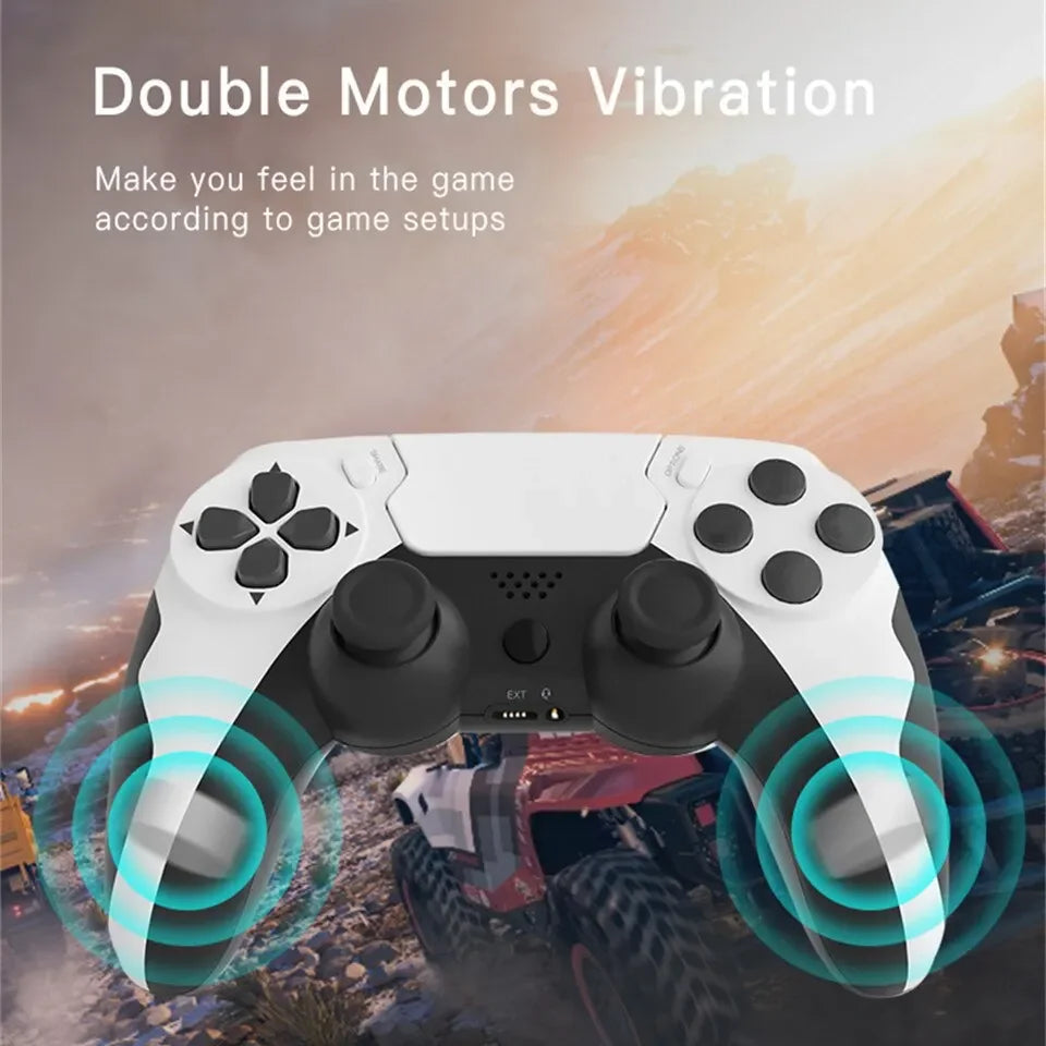 Wireless Gamepad with Six-Axis Gyroscope & Dual Vibration for PS4, PS3 & PC