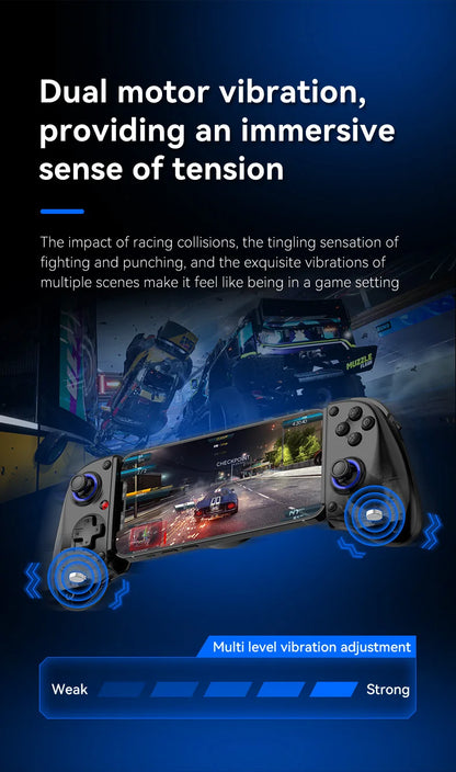 Tethered Oasis Telescopic Wireless Gamepad Controller – Bluetooth 5.2, Hall Effect Joystick, Switch/Android/iOS/PS3/PS4/Xbox