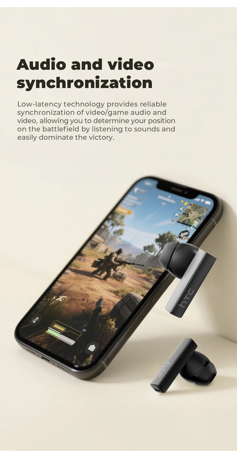 Tethered Oasis HTC NE40 Wireless Earbuds – HD Touch Screen Case, AI Translator, 48Hr Battery
