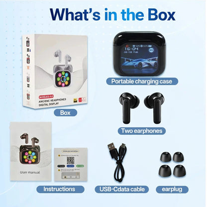 Tethered Oasis AI Translator Earbuds – Instant 165-Language Translation, ANC Noise Cancelling, HiFi Sound & Smart Touch Screen