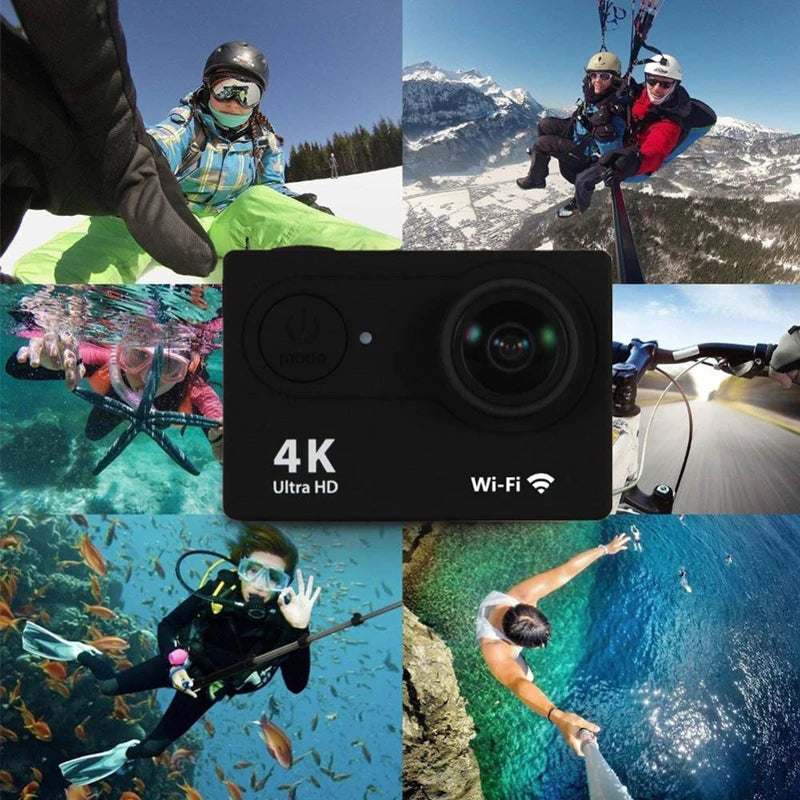 4K Action Camera – Waterproof, WiFi, 170° Wide Angle