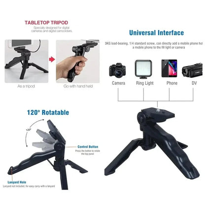 Smartphone Vlogging Kit – Tripod, LED Fill Light & Microphone Starter Set