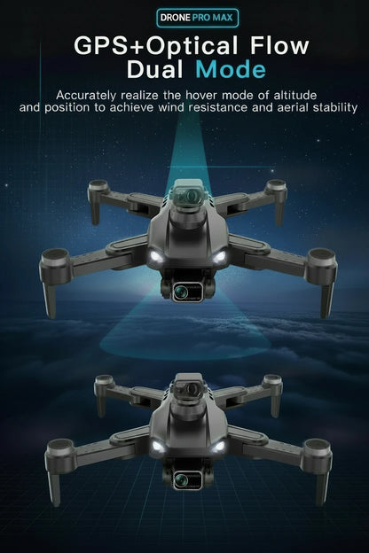 Drone Pro MAX – 4K Dual Camera, 360° Obstacle Avoidance w/Bag