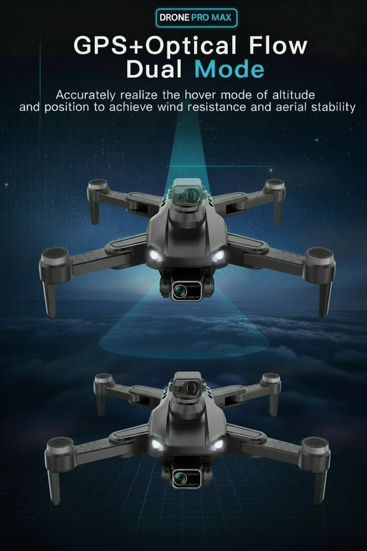 Drone Pro MAX – 4K Dual Camera, 360° Obstacle Avoidance w/Bag