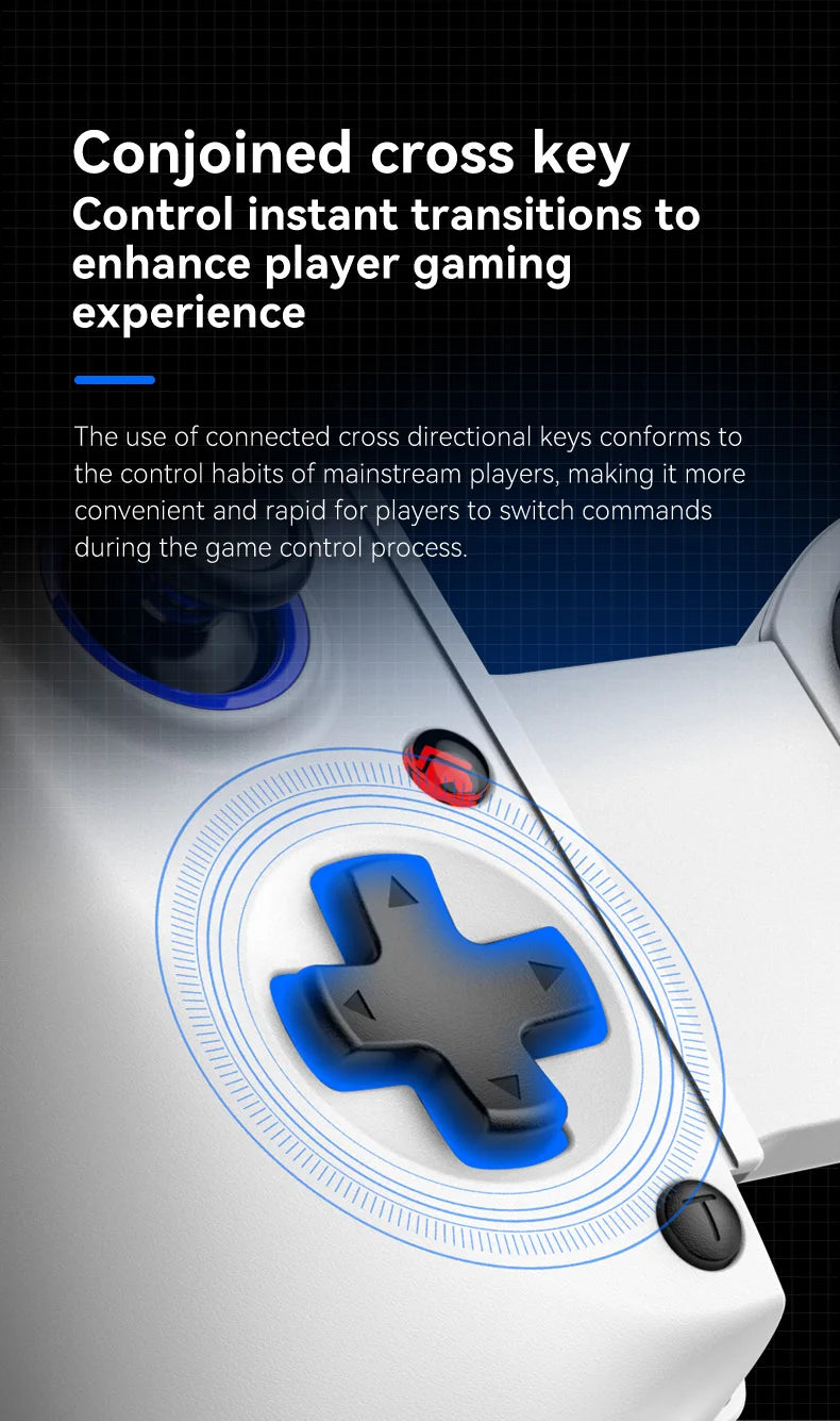 Tethered Oasis Telescopic Wireless Gamepad Controller – Bluetooth 5.2, Hall Effect Joystick, Switch/Android/iOS/PS3/PS4/Xbox