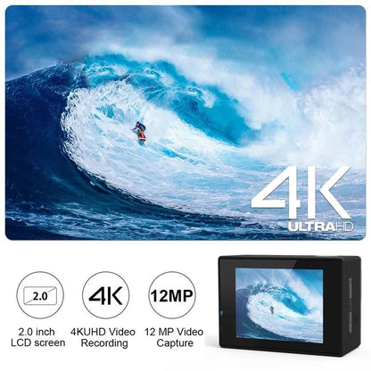4K Action Camera – Waterproof, WiFi, 170° Wide Angle
