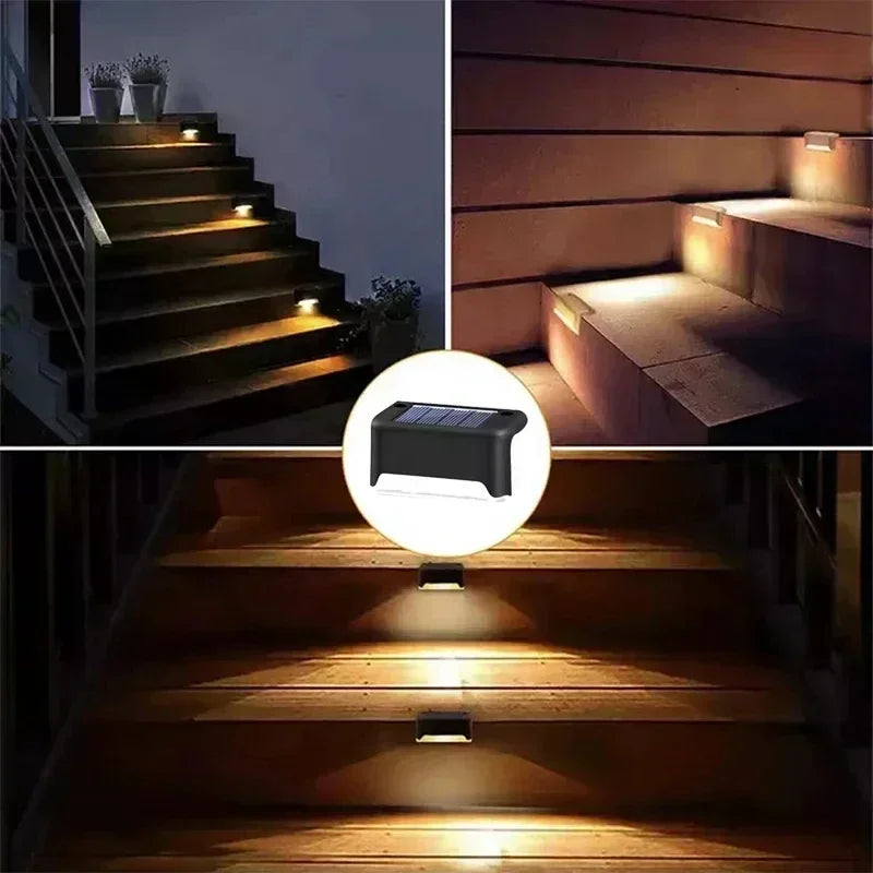 Solar LED Step & Deck Lights — Waterproof Outdoor Stair Lights
