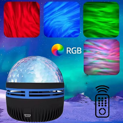Galaxy Star Projector Night Light – 7 Color Patterns, USB Powered, Room & Bedroom Decor