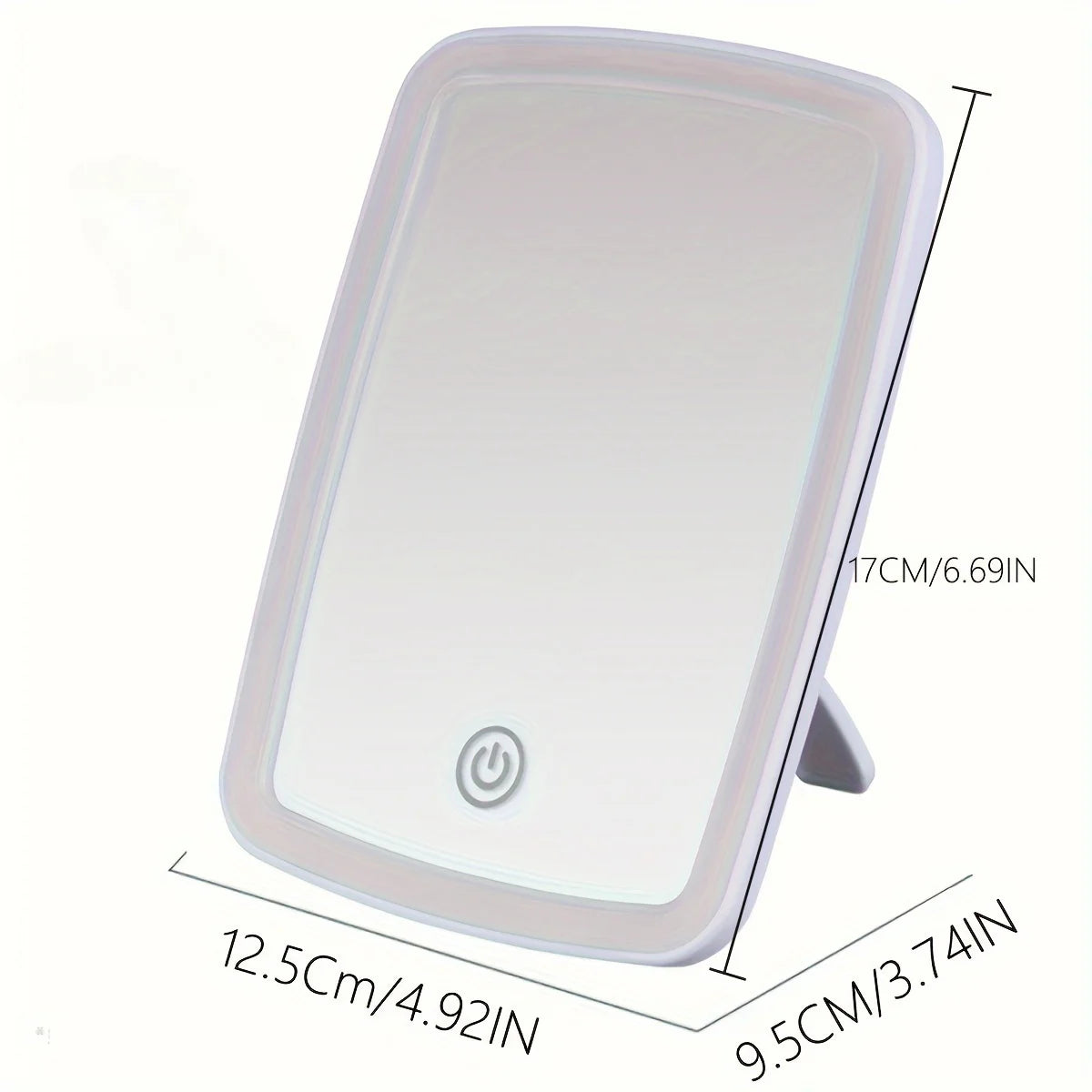 Tethered Oasis LED Makeup Mirror with Touch Sensor | 3 Color Lighting & Adjustable Brightness