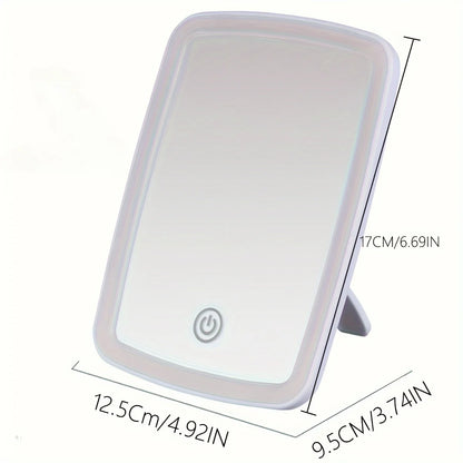 Tethered Oasis LED Makeup Mirror with Touch Sensor | 3 Color Lighting & Adjustable Brightness