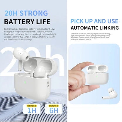 Tethered Oasis Air Pro 7 Wireless Earbuds – Bluetooth 5.1, Waterproof, Touch Control & Mic
