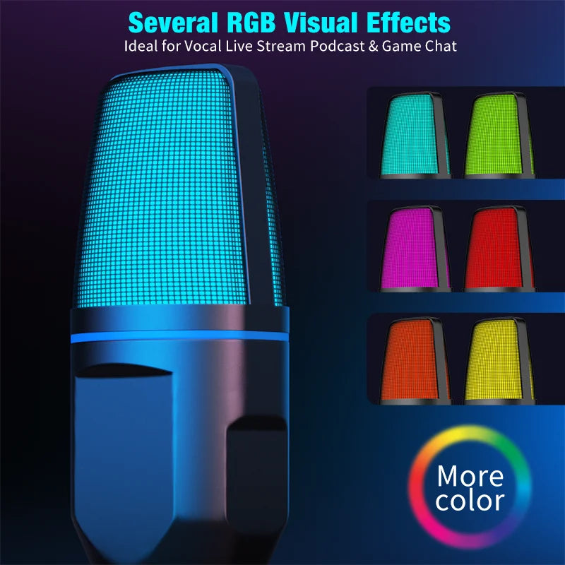 USB RGB Condenser Microphone for Gaming, Podcasting & Streaming