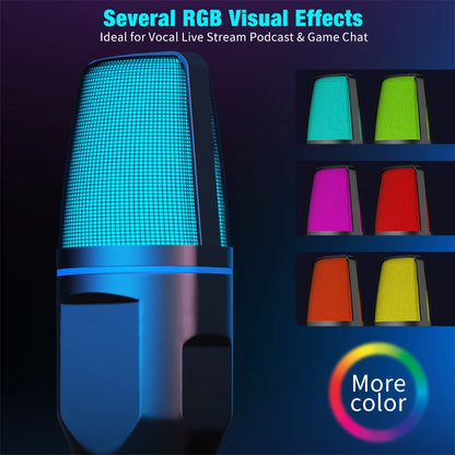 USB RGB Condenser Microphone for Gaming, Podcasting & Streaming