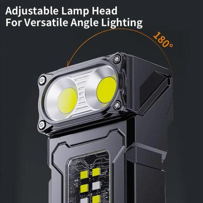 Mini Rechargeable LED Flashlight – 8 Modes, Magnetic Base & USB-C Charging