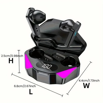 Wireless Bluetooth Earbuds- LED Display, Noise Cancelling, Built-in Mic