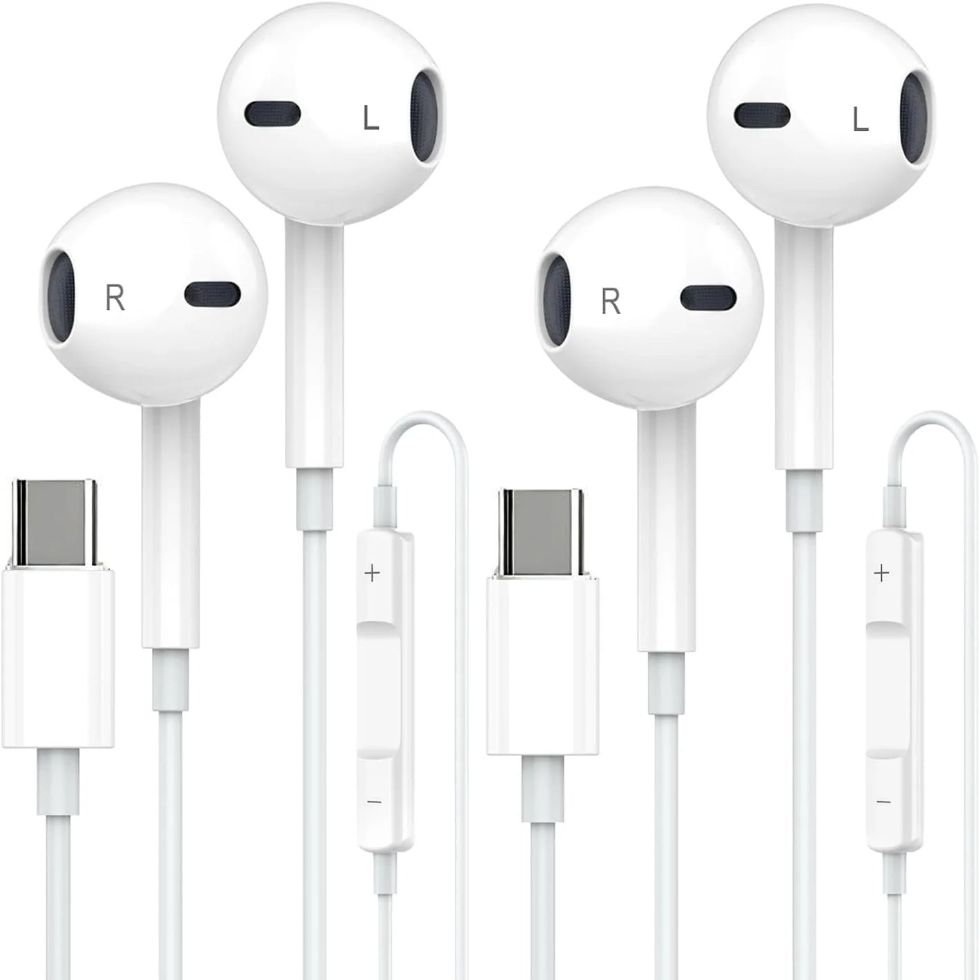 Wired In-Ear Headphones with Mic & Volume Control