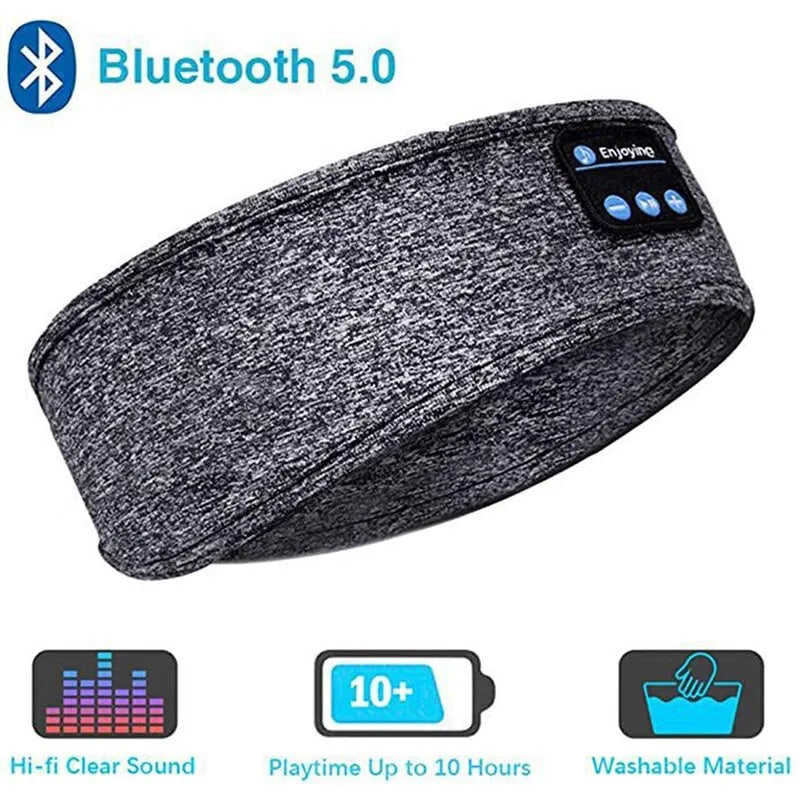 Wireless Bluetooth Sleep Headband – Built-In Speakers, Eye Mask