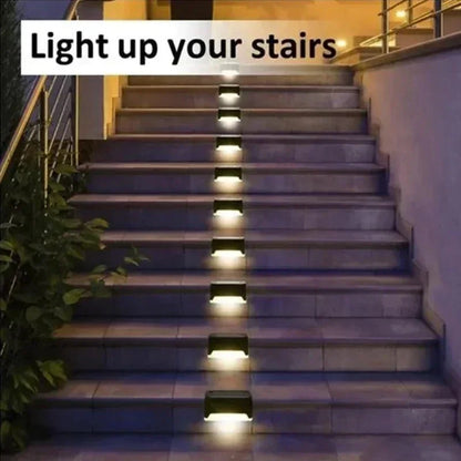 Solar LED Step & Deck Lights — Waterproof Outdoor Stair Lights