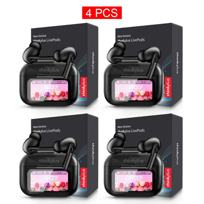 Original Thinkplus TWS Wireless Bluetooth Earphones Noise Canceling Headsets Full Color Touch Screen Headphones Hi-Fi Earbuds