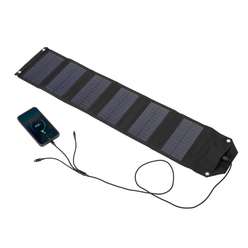 Tethered Oasis 100W Folding Solar Panel – Portable USB Charger for Camping & Outdoors