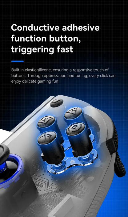 Tethered Oasis Telescopic Wireless Gamepad Controller – Bluetooth 5.2, Hall Effect Joystick, Switch/Android/iOS/PS3/PS4/Xbox