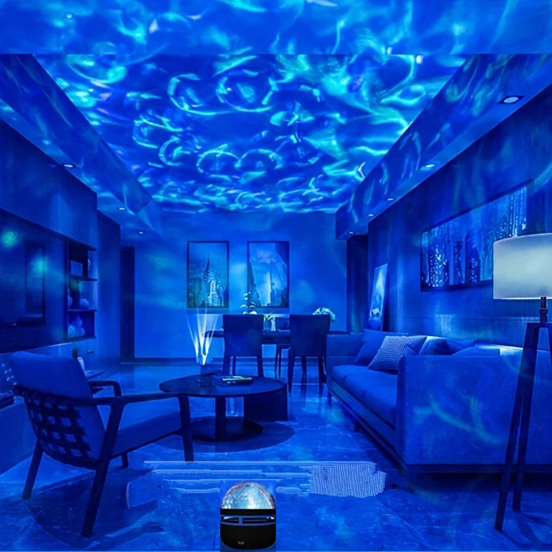 Galaxy Star Projector Night Light – 7 Color Patterns, USB Powered, Room & Bedroom Decor