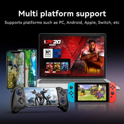 Tethered Oasis Telescopic Wireless Gamepad Controller – Bluetooth 5.2, Hall Effect Joystick, Switch/Android/iOS/PS3/PS4/Xbox
